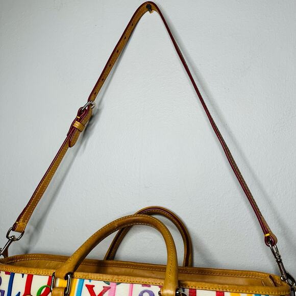 DOONEY & BOURKE Gráfica Retro East West Shopper Vachetta Shoulder Strap Handbag - Picture 9 of 16